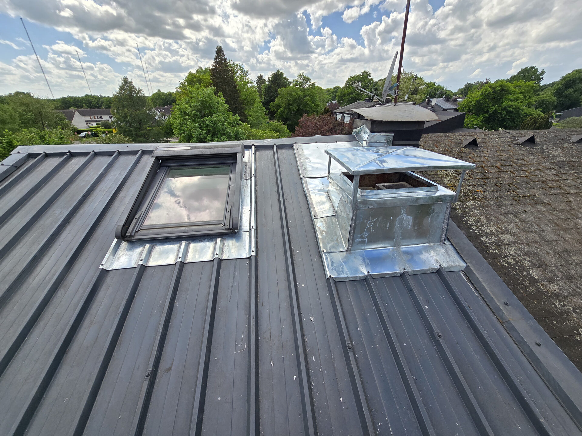 Zinguerie sur bac acier